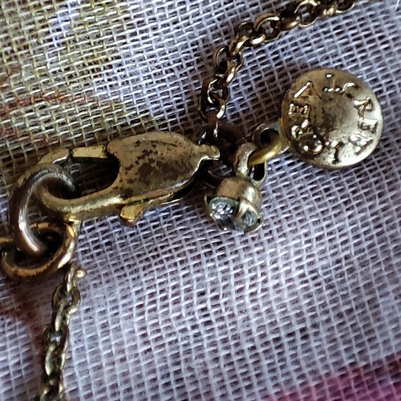 J. Crew Art Deco Jet Black Lucite Acrylic Oxidized Brass Tone Statement Necklace - Picture 8 of 10